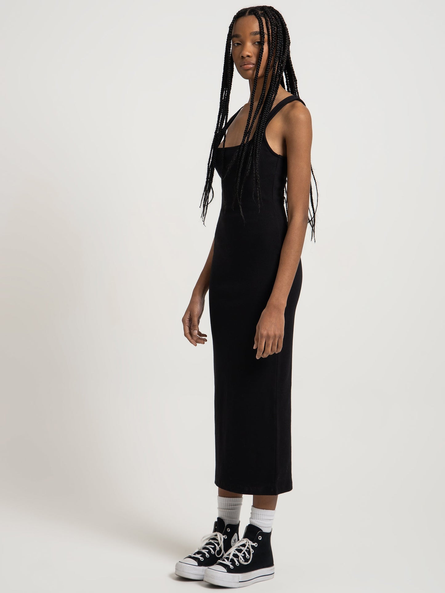 Misty Square Neck Midi Dress